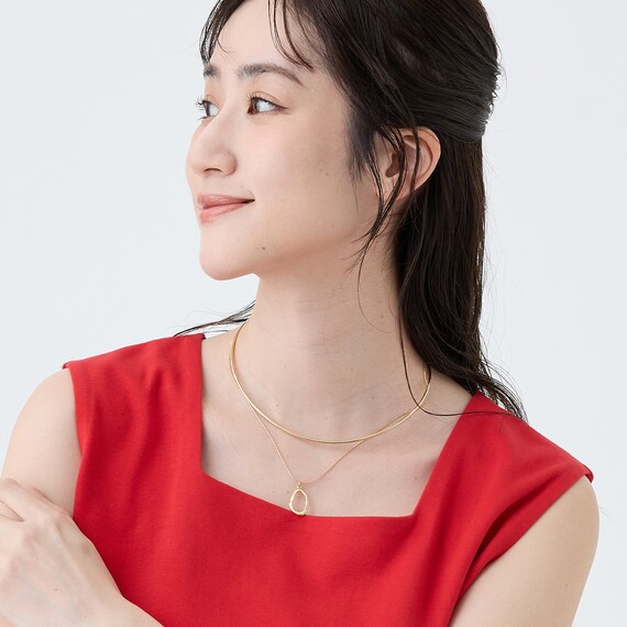 ラウンドモチーフワイヤーネックレス　(95154) 3枚目画像