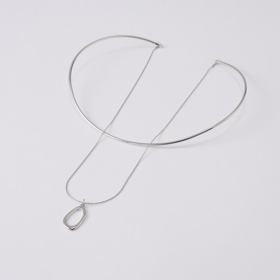 ラウンドモチーフワイヤーネックレス　(95154) 7枚目画像