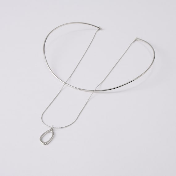 ラウンドモチーフワイヤーネックレス (95154) 7枚目画像