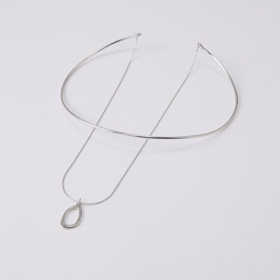 ラウンドモチーフワイヤーネックレス　(95154) 8枚目画像