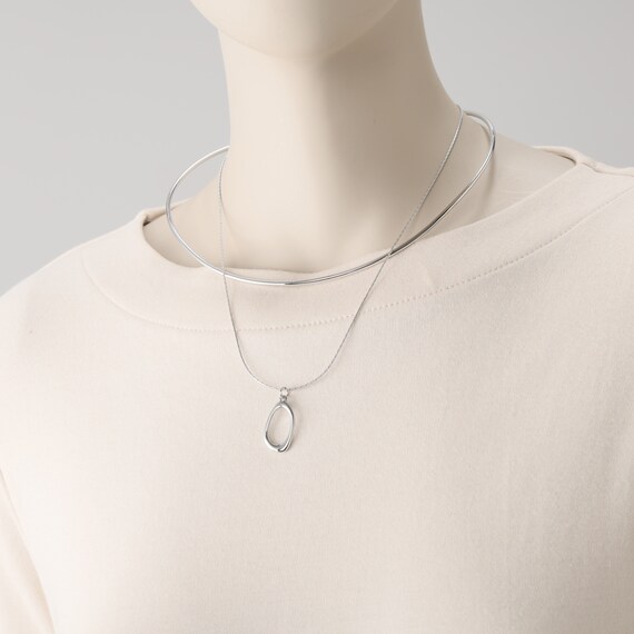 ラウンドモチーフワイヤーネックレス　(95154) 10枚目画像