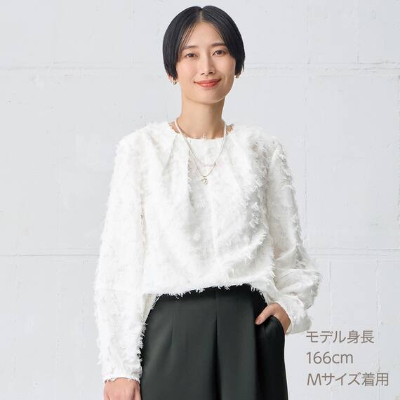 シアージャカードブラウス　(55114) 1枚目画像