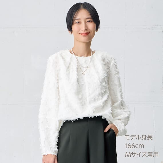 シアージャカードブラウス (55114) 1枚目画像