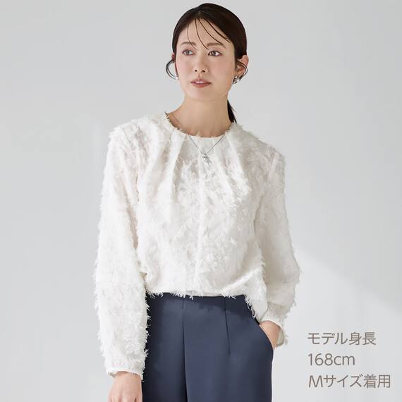 シアージャカードブラウス　(55114) 5枚目画像