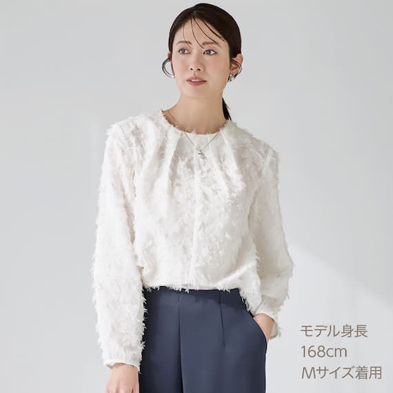 シアージャカードブラウス (55114) 5枚目画像