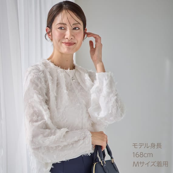 シアージャカードブラウス (55114) 9枚目画像