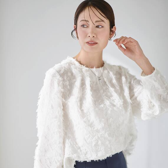 シアージャカードブラウス　(55114) 10枚目画像