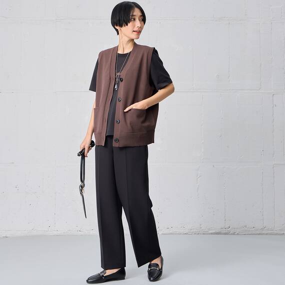 吸水速乾軽量ニットジレ　(85105) 2枚目画像