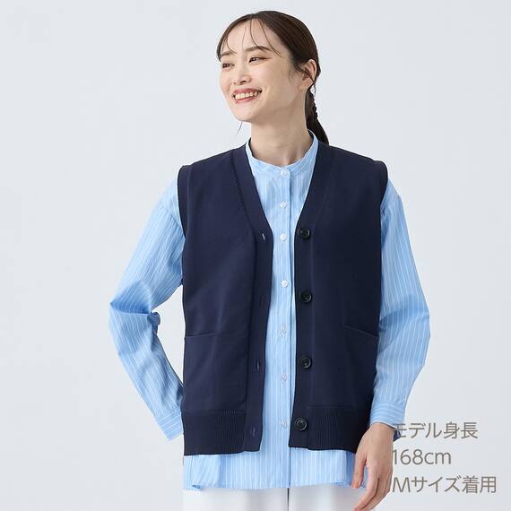 吸水速乾軽量ニットジレ　(85105) 7枚目画像