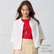 麻混ボクシーシャツ　(55120)