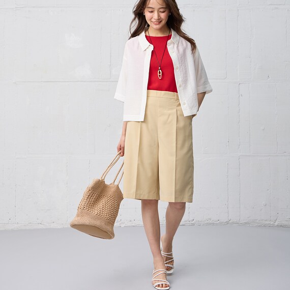 麻混ボクシーシャツ　(55120) 2枚目画像