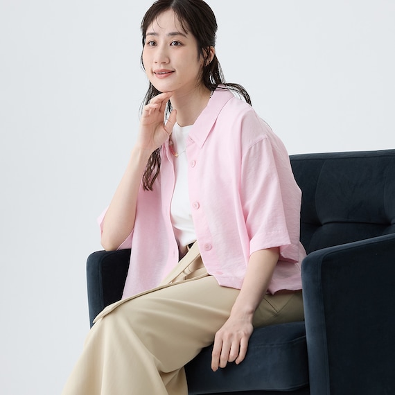 麻混ボクシーシャツ (55120) 8枚目画像