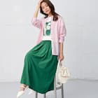 麻混バンドカラーチュニックシャツ (55121) 2枚目画像