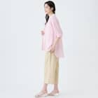 麻混バンドカラーチュニックシャツ (55121) 6枚目画像