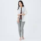 麻混バンドカラーチュニックシャツ (55121) 11枚目画像