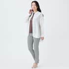 麻混バンドカラーチュニックシャツ (55121) 12枚目画像