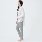 麻混バンドカラーチュニックシャツ (55121) 14枚目画像