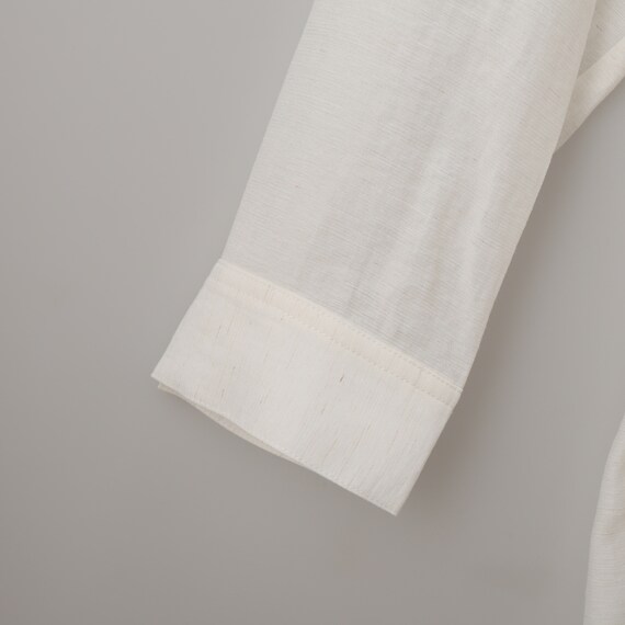 麻混バンドカラーチュニックシャツ　(55121) 20枚目画像