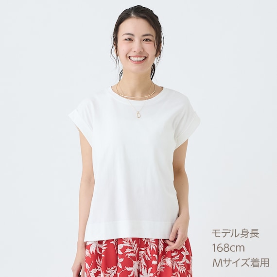 接触冷感吸水速乾UVカット折り返し袖プルオーバー (65124) 7枚目画像