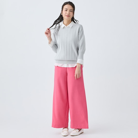 プリーツニットドルマンスリーブプルオーバー (75112) 2枚目画像