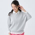 プリーツニットドルマンスリーブプルオーバー　(75112) 3枚目画像