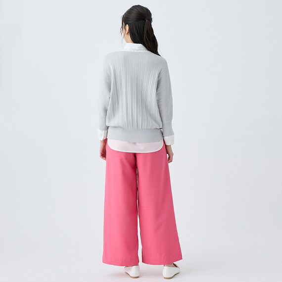 プリーツニットドルマンスリーブプルオーバー　(75112) 5枚目画像