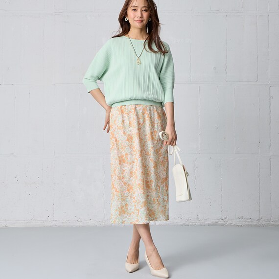 プリーツニットドルマンスリーブプルオーバー　(75112) 7枚目画像