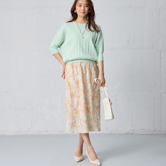 プリーツニットドルマンスリーブプルオーバー (75112) 7枚目画像