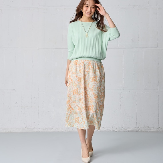 プリーツニットドルマンスリーブプルオーバー (75112) 8枚目画像