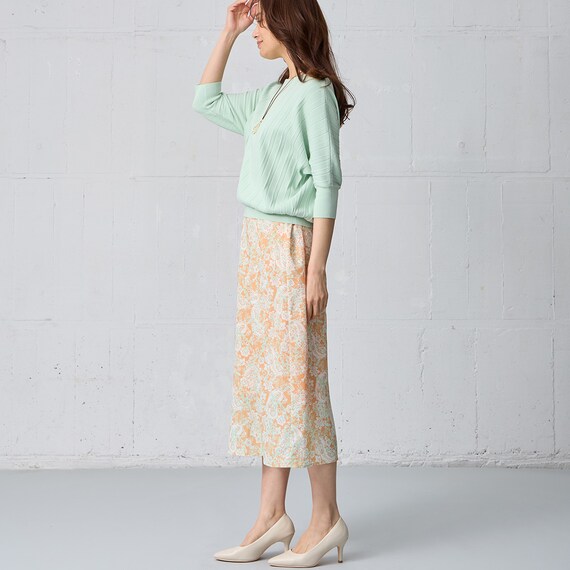 プリーツニットドルマンスリーブプルオーバー　(75112) 9枚目画像