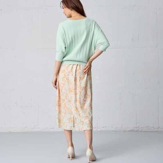 プリーツニットドルマンスリーブプルオーバー (75112) 10枚目画像