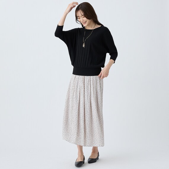 プリーツニットドルマンスリーブプルオーバー　(75112) 13枚目画像