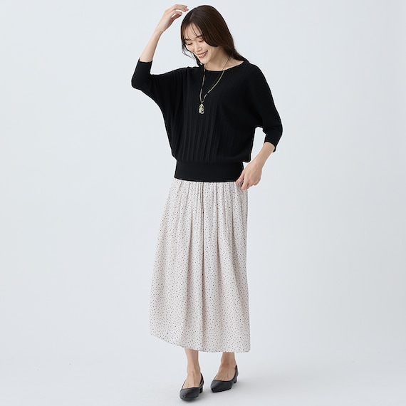 プリーツニットドルマンスリーブプルオーバー (75112) 13枚目画像