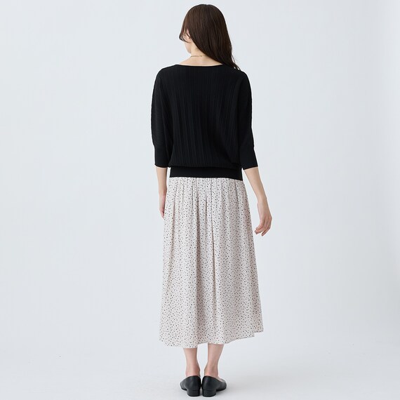 プリーツニットドルマンスリーブプルオーバー　(75112) 15枚目画像