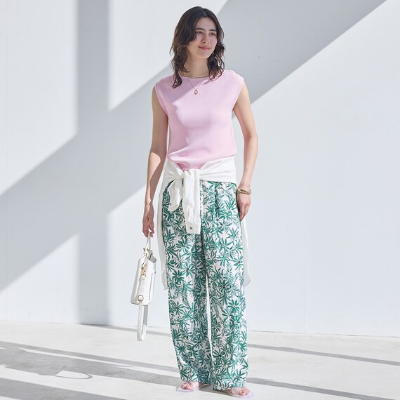 【ニトリネット先行販売】ひんやりニットボーダーノースリーブプルオーバー　(75108) 14枚目画像