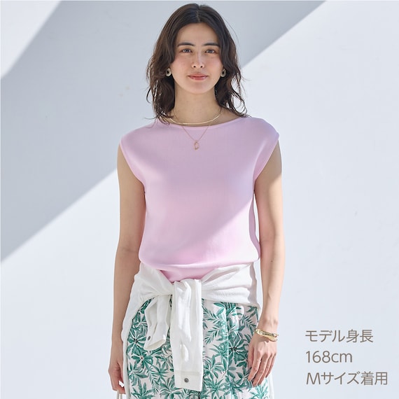 【ニトリネット先行販売】ひんやりニットボーダーノースリーブプルオーバー (75108) 19枚目画像