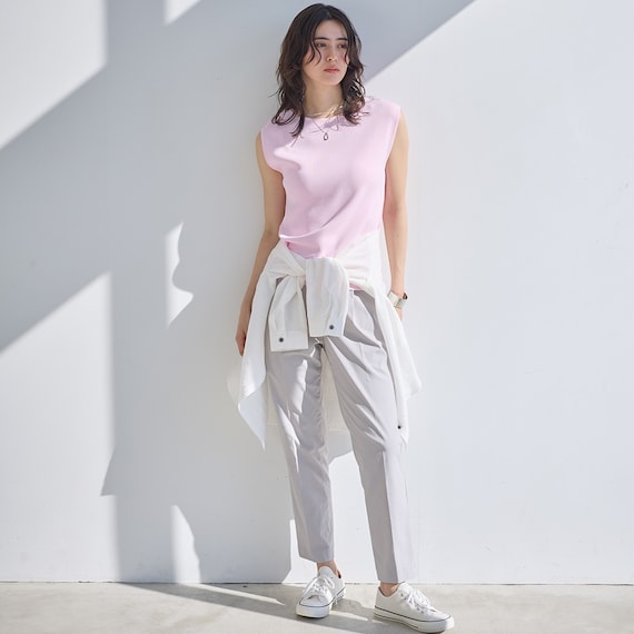 【ニトリネット先行販売】ひんやりニットボーダーノースリーブプルオーバー (75108) 22枚目画像