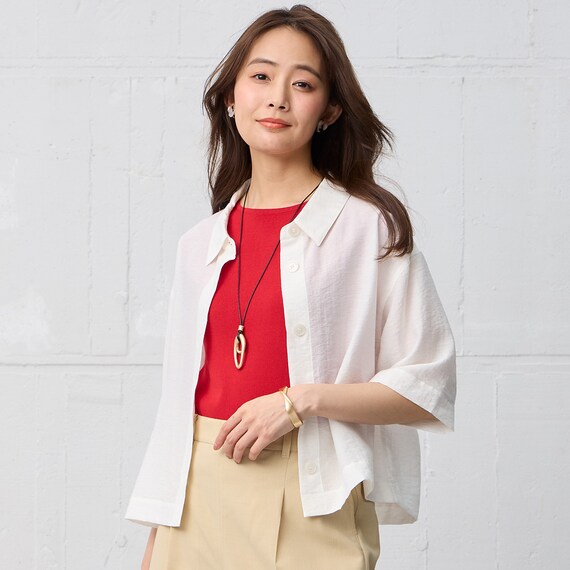 【ニトリネット先行販売】ひんやりニットボーダーノースリーブプルオーバー　(75108) 25枚目画像