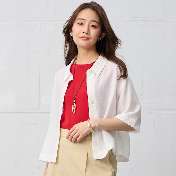 【ニトリネット先行販売】ひんやりニットボーダーノースリーブプルオーバー (75108) 25枚目画像