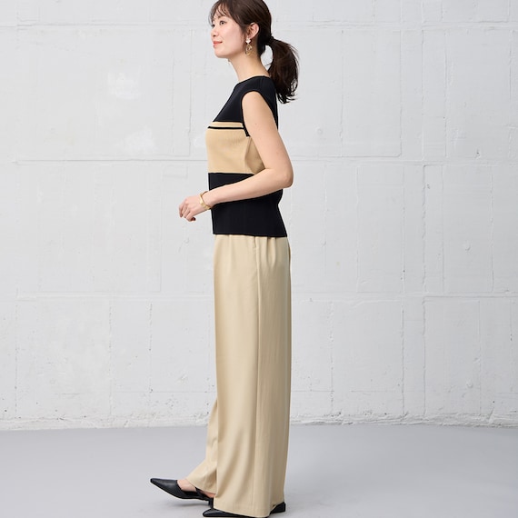 【ニトリネット先行販売】ひんやりニットボーダーノースリーブプルオーバー (75108) 37枚目画像