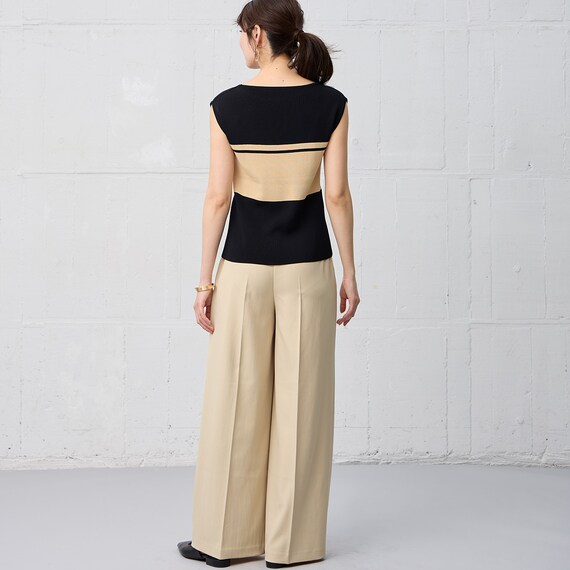 【ニトリネット先行販売】ひんやりニットボーダーノースリーブプルオーバー　(75108) 38枚目画像