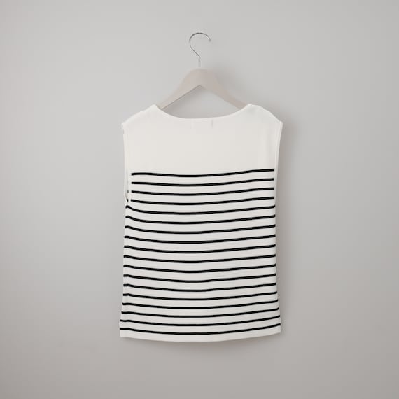 【ニトリネット先行販売】ひんやりニットボーダーノースリーブプルオーバー (75108) 40枚目画像