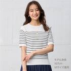 【ニトリネット先行販売】ひんやりニットボーダー半袖プルオーバー　(75109) 1枚目画像