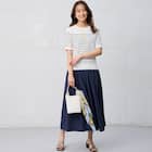 【ニトリネット先行販売】ひんやりニットボーダー半袖プルオーバー (75109) 2枚目画像