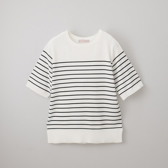 【ニトリネット先行販売】ひんやりニットボーダー半袖プルオーバー　(75109) 15枚目画像