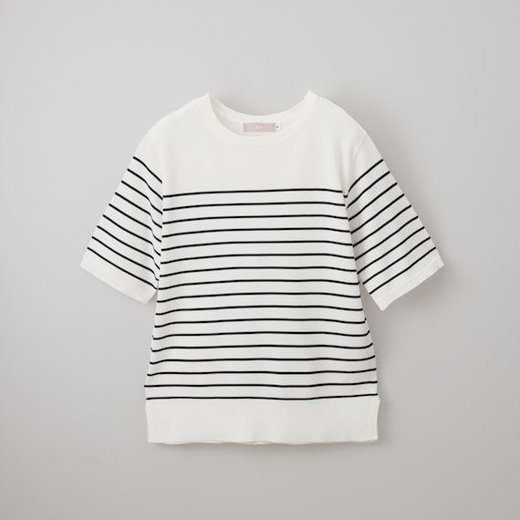 【ニトリネット先行販売】ひんやりニットボーダー半袖プルオーバー (75109) 15枚目画像