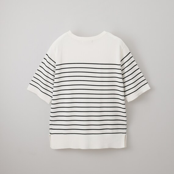 ひんやりニットボーダー半袖プルオーバー　(75109) 16枚目画像