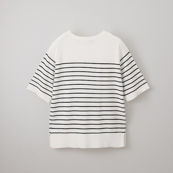 ひんやりニットボーダー半袖プルオーバー (75109) 16枚目画像