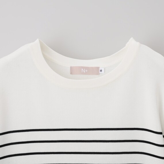 ひんやりニットボーダー半袖プルオーバー　(75109) 18枚目画像