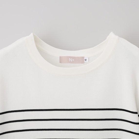 ひんやりニットボーダー半袖プルオーバー (75109) 18枚目画像